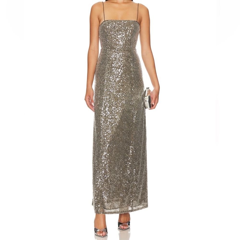 Krista Gown in Pewter Grey